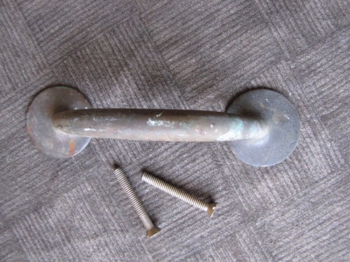 Vintage cabinet handle d - handle, h.d